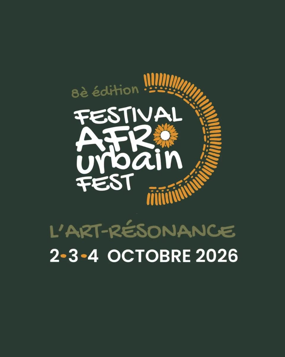 Affiche du Festival Afro Urbain 2026, L’Art-Résonance, du 2 au 4 octobre.