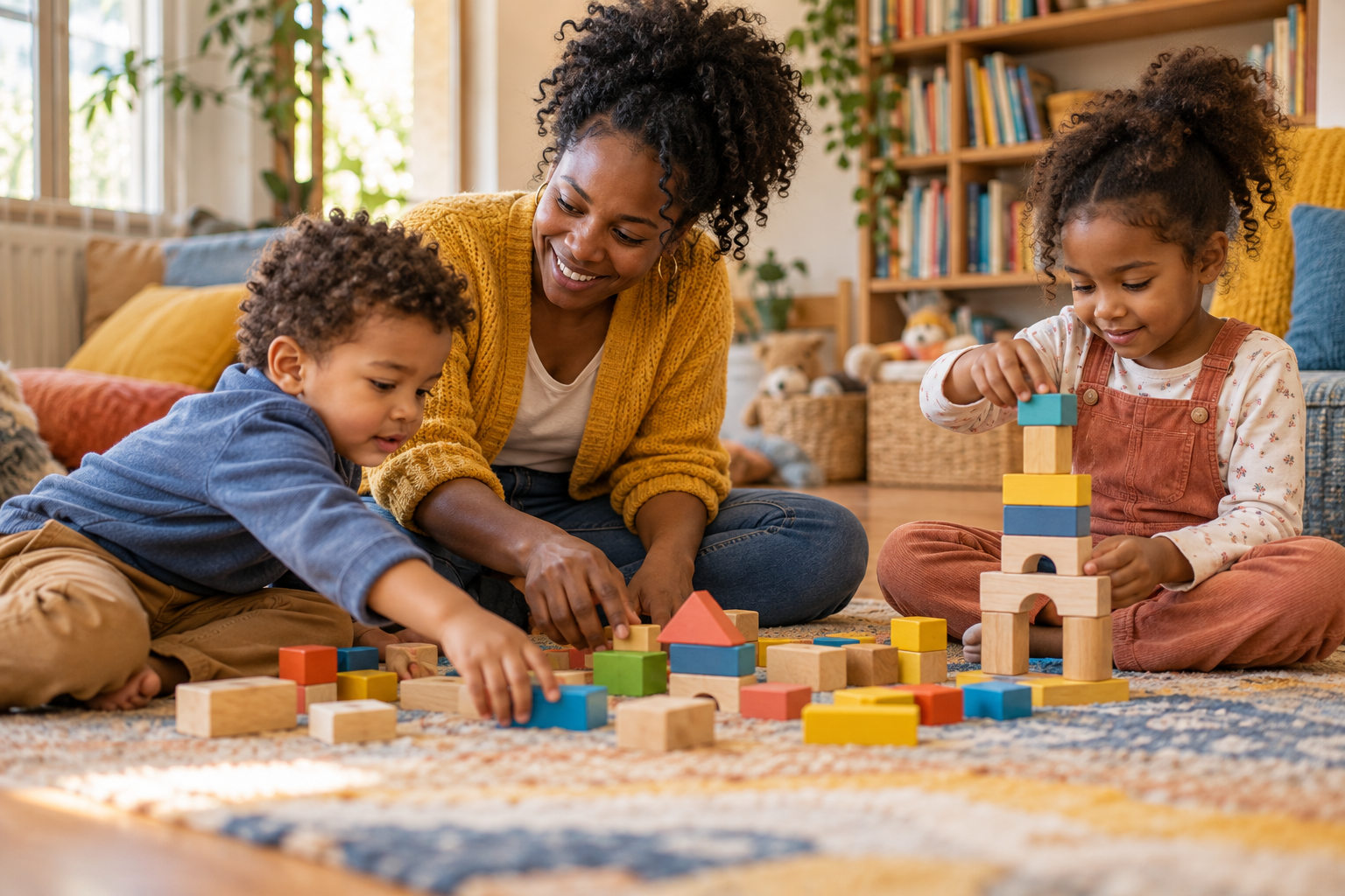 Des parents et des enfants partagent une activité